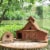 Glitzhome Extra-Large Rustic Wood Barn Birdhouse Perspective: left