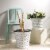 Glitzhome Farmhouse Enamel Metal Slotted Decorative Basket Planters - White Perspective: left