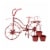 Glitzhome Metal Red Bicycle Shape Planter Perspective: left
