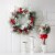 Glitzhome 24 Inch Diameter Flocked Pinecone & Ornament Wreath Perspective: left
