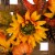 Glitzhome Bamboo Tobacco Basket with Sunflower Wreath Perspective: left
