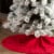 Glitzhome Knitted Polyester Farmhouses Christmas Tree Skirt - Red Perspective: left