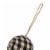 Glitzhome 6 Feet Black & White Plaid Fabric Garland Perspective: left