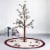 Glitzhome 48 Inch Diameter Fabric Christmas Tree Skirt - Dachshund Perspective: left