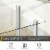 5 Piece Table Chair Dining Set Glass Metal Kitchen Furniture Perspective: left