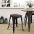 Costway 2 PC Metal Wood Counter Stool Kitchen Dining Bar Chairs Perspective: left