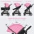 2 In1 Foldable Baby Stroller Kids Travel Newborn Infant Buggy Pushchair Pink Perspective: left