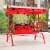 Costway Kids Patio Swing Chair Children Porch Bench Canopy 2 Person Yard Furniture red Perspective: left