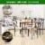 Costway 5 PC Dining Set Wood Metal 30 Table and 4 Chairs Black Kitchen Breakfast Furniture Perspective: left