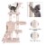 56'' Cat Tree Kitten Pet Play House Furniture Condo Scratching Posts Ladder Beige Perspective: left