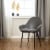 Glitzhome Faux Leather Dining Chair with Arms and Metal Legs Set of Two Upholstered Chair Perspective: left