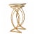 Glitzhome Nesting End Tables, Gold Glass Top Metal Frame for Indoor & Outdoor Perspective: left