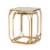 Glitzhome Nesting End Tables, Gold Glass Top Metal Frame for Indoor & Outdoor Perspective: left