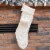 Glitzhome 24 Inch Length Knitted Polyester Christmas Stocking with Pom Pom Ball-White Perspective: left