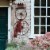 Glitzhome Bicycle Wheel Christmas Porch Sign Snowman Metal Yard Stake, 36 Inch Perspective: left