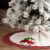 Glitzhome Fabric Christmas Tree Truck Skirt - Light Brown / Red Perspective: left
