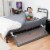 Gymax 59’’ Breathable Baby Children Toddlers Bed Rail Guard Safety Swing Down Gray Perspective: left