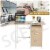 Folding Computer Laptop Desk Wheeled Home Office Furniture With 3 Drawers Perspective: left