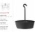 Tree Nest Sunny Round Hanging Planter 12 Inch, Dark Gray Perspective: left