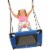 Swinging Monkey Giant 32 Inch Square Web Fabric Outdoor Family Play Swing, Blue Perspective: left