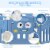 Hivvago 16-Panel Foldable Baby Playpen Kids Activity Centre-Blue Perspective: left