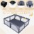 Hivvago Large Infant Baby Playpen Safety Play Center Yard with 50 Ocean Balls-Dark Gray Perspective: left