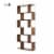 Hivvago 6 Tier S-Shaped Bookshelf Storage Display Bookcase Decor Z-Shelf -Coffee Perspective: left