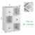 Hivvago 3-Tier Bookshelf with Anti-toppling Device for Living Room-White Perspective: left