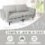 Hivvago Modern Loveseat Sofa Couch with Side Storage Pocket-Light Gray Perspective: left