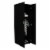 Aurora Armoire, Two Internal Shelves, Rod, Two-Door Armoire-Black, For Bedroom Perspective: left