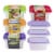 3 X Food Storage Container Freezer Microwave Dishwasher Safe Lids Lunch BPA FREE Perspective: left
