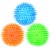 4 Rubber Dental Spiky Squeaker Ball Fetching Pet Dog Toy Cleans Teeth Gum Health Perspective: left