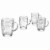 2 Pc Glass Beer Mug Pilsner Glass Cups Clear Coffee Tea Hot Cold Beverage 8.6Oz Perspective: left