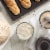 Lekue Sourdough Starter Set with 2 Jars and Silicone Spatula, Brown Perspective: left