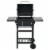 vidaXL Charcoal-Fueled BBQ Grill with Bottom Shelf Black Perspective: left