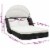 vidaXL Sun Lounger with Canopy Poly Rattan Black Perspective: left