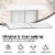 vidaXL Door Canopy Gray and Transparent 118.1 x31.5 PC Perspective: left