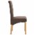 vidaXL Dining Chairs 2 pcs Brown Fabric Perspective: left