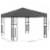 vidaXL Gazebo 9.8'x9.8' Anthracite Fabric Perspective: left