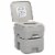 vidaXL Portable Camping Toilet Gray 5.3+2.6 gal Perspective: left