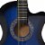vidaXL Western Classical Cutaway Guitar with 6 Strings Blue Shaded 38 Perspective: left