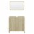 vidaXL Bathroom Furniture Set Sonoma Oak Engineered Wood Perspective: left