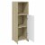 vidaXL Bathroom Cabinet White and Sonoma Oak 11.8 x11.8 x37.4  Engineered Wood Perspective: left