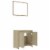 vidaXL Bathroom Furniture Set Sonoma Oak Engineered Wood Perspective: left