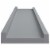 vidaXL Picture Frame Ledge Shelves 2 pcs Gray 15.7 x3.5 x1.2  MDF Perspective: left