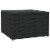 Vidaxl Garden Footstool With Cushion Black Poly Rattan Perspective: left