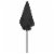vidaXL Beach Umbrella Black 70.9 x47.2 Perspective: left