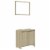 vidaXL 3 Piece Bathroom Furniture Set Sonoma Oak Engineered Wood Perspective: left