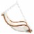 vidaXL Swing Chair with Cream Cushion Bent Wood with Teak Finish Perspective: left