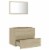 vidaXL 2 Piece Bathroom Furniture Set Sonoma Oak Engineered Wood Perspective: left
